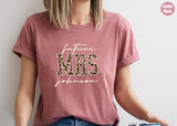 Leopard Future Mrs, Cute Engagement Shirts, Custom Future Mrs. Shirt,Custom Last name Shirt