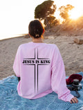 Jesus Is King Sweatshirt, Christian Shirt, Graphic Believer Hoodie, Trendy Faith Shirt, Aesthetic Jesus Shirt, Gifts for Christian
