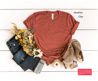 Multi Color Unisex T-shirt , Soft and Comfy , Plain Unisex Fit Crew Neck Tee , Short Sleeve , Heathered Colors , Blank Shirt