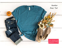 Multi Color Unisex T-shirt , Soft and Comfy , Plain Unisex Fit Crew Neck Tee , Short Sleeve , Heathered Colors , Blank Shirt