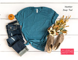 Multi Color Unisex T-shirt , Soft and Comfy , Plain Unisex Fit Crew Neck Tee , Short Sleeve , Heathered Colors , Blank Shirt