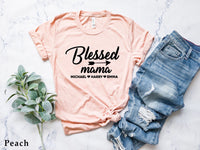 Mom Shirt Gift, Blessed Mama Personalized Shirt, Mother’s Day Gift, Mother’s Day, Gift for Her, Gift for Mom, Clothe Design, C5627
