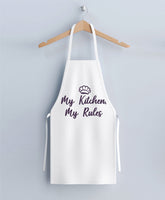 My Kitchen, My Rules Apron, Women’s Apron, Gifts for Bakers, Birthday Gift, Bakers Gift, Slogan Apron, Clothe Design, D5007