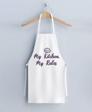 My Kitchen, My Rules Apron, Women’s Apron, Gifts for Bakers, Birthday Gift, Bakers Gift, Slogan Apron, Clothe Design, D5007
