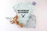 Vaccinate Not a Republican Shirt, Funny Vaccine Shirt, Covid 19 Shirt, Liberal Democrat Shirt, Not Republican Just Vaccinate, C5772