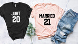 Just Married Shirts, Gift for Bride,Honeymoon Gifts,Couple Shirts, Couples Shirts, Gift for Bride and Groom, Wedding Shirt, C5750