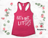 Lets Get Lit Tank Top, Memorial Day, Patriotic Shirts, Fireworks Shirt, 4th of July Shirt, Independence Day, Fourth of July