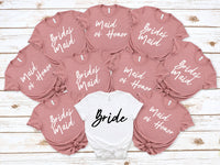 Bridesmaids Shirt,Personalized Bride T-shirt,Maid of Honor Sweatshirt,Bridal Party Shirts,Bridesmaid Gift,Wedding Custom Tee, C5853