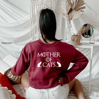 Mother of Cats Sweatshirt, Mother of Cats T-Shirt, Cat Mama T-shirt, Cat Mom shirt, Mother of Dragons, Funny Women's Shirts, C6105