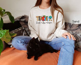 Inspirational Teacher Sweatshirt,Teach Love Inspire Hoddie,Back To School Shirt,First Grade Teacher Shirts,Kindergarten Teacher Shirt, C5881