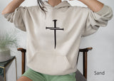 Nail Cross Shirt,Nail Cross Sweatshirt,Blessed Shirt,Christian Shirt,Faith Shirt,Distressed Shirt,Vertical Cross,Disciple,Love,Grace,C5905