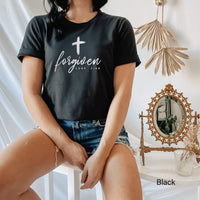 Forgiven Shirt, Christian Shirt, Jesus Shirt, religious Shirt, bible quote Shirt,Cross Shirt,Spiritual Shirt,Blessed Shirt,C6029
