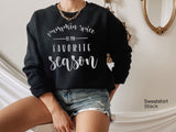Pumpkin Spice Favorite Season Sweatshirt, Pumpkin Season Sweatshirt, Thankfull Sweatshirt, Thagnksgiving Shirts, Grateful Sweatshirt,C6090