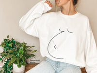 Pregnant Sweatshirt, Belly Pregnant Sweatshirt,Become a Mom Sweatshirt,Pregnancy Announcement Sweatshirt, Mommy Daddy Sweatshirt,C5812