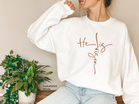 He Is Risen Sweatshirt, Cross With Words Sweatshirt, Easter Shirt, Jesus Easter Shirt, Easter Shirt For Women, Christian Sweatshirt,C5814