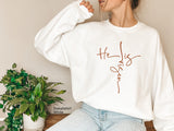 He Is Risen Sweatshirt, Cross With Words Sweatshirt, Easter Shirt, Jesus Easter Shirt, Easter Shirt For Women, Christian Sweatshirt,C5814