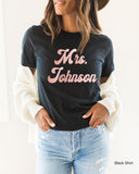 Mrs Johnson Shirt, Mrs Last Name Shirt, Mrs Shirt, Mrs Custom Shirt, Custom Last Name Shirt, Bride Shirt, Mrs Last Name, C5694