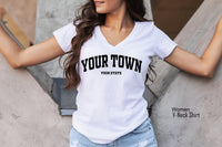 Custom City and State Shirt, Comfort Colors Shirt, Vintage Tshirt, Retro Tang top, Oversized Shirt, C6145