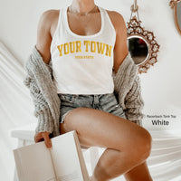 Custom City and State Shirt, Comfort Colors Shirt, Vintage Tshirt, Retro Tang top, Oversized Shirt, C6145