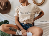 Personalized Mrs Shirt, Mrs Last Name Shirt, Mrs Custom Shirt, Mrs Shirt Personalized,Mrs SweatShirt,Est. 2021,Mrs. Shirt,Mrs ,C6147