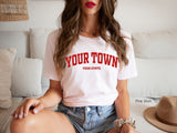 Custom City and State Shirt, Comfort Colors Shirt, Vintage Tshirt, Retro Tang top, Oversized Shirt, C6145