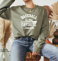 Baseball Sweatshirt, Baseball Is My Favorite Season Shirt, Baseball Shirts for Women, Baseball Mom Shirt, Gameday Baseball T-Shirt, C5877