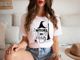 Halloween Hoodie,Witches Be Crazy Shirt,Halloween Witches Tshirt,Halloween Sweatshirt,Womens Halloween Tee,Crazy Witch T-Shirt, C5321