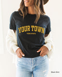 Custom City and State Shirt, Comfort Colors Shirt, Vintage Tshirt, Retro Tang top, Oversized Shirt, C6145
