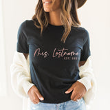 Personalized Mrs Shirt, Mrs Last Name Shirt, Mrs Custom Shirt, Mrs Shirt Personalized,Mrs SweatShirt,Est. 2021,Mrs. Shirt,Mrs ,C6147