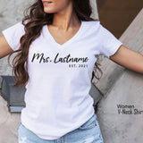 Personalized Mrs Shirt, Mrs Last Name Shirt, Mrs Custom Shirt, Mrs Shirt Personalized,Mrs SweatShirt,Est. 2021,Mrs. Shirt,Mrs ,C6147