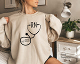 Nurse Sweatshirt,Nurse Stethoscope Shirt,RN Registered Nurse Est2021,Essential Worker,Nurses Superhero,Nurse Week,Nursing School Tee,C5863