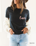 Love Sweatshirt, Love Heart Sweatshirt, Heart Arm Patches, Cute Valentine's Sweater, Teacher Valentine's Shirt, Mom Valentine's,C6167