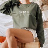 Custom Birth Month Flower Sweatshirt, Birthday Flower Shirt, Birth Month Flower Shirt, Customized Birthday Month Shirt, Gift for Mom  C5729