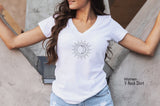 Sun and Moon Tshirt, Celestial Tee, Sunshine Tee, One with the Sun, Boho Shirt, Mystical Tee, Moon Shirt, Bohemian Shirt, C6044