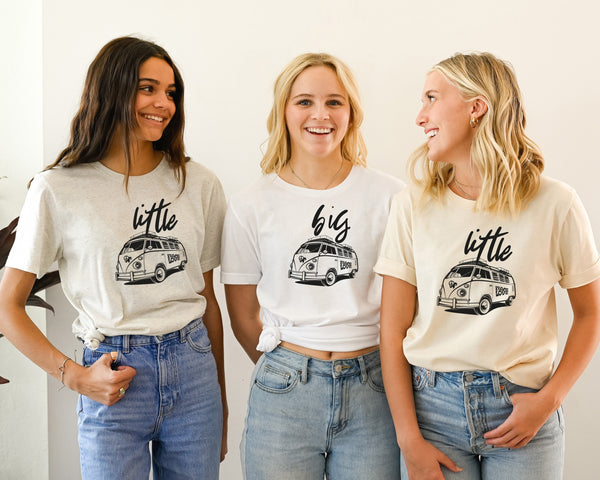Big Little Vintage Bus Shirts, Sorority Gift, Big Little Shirt, Sister Sweatshirt, Cool Sorority Shirts, Bid Day Party Shirt, C6196